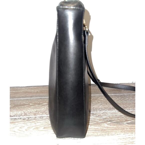 GIVENCHY Black Leather One Shoulder Bag Formal Shoulder Bag Crossbody Authentic - Picture 6 of 16